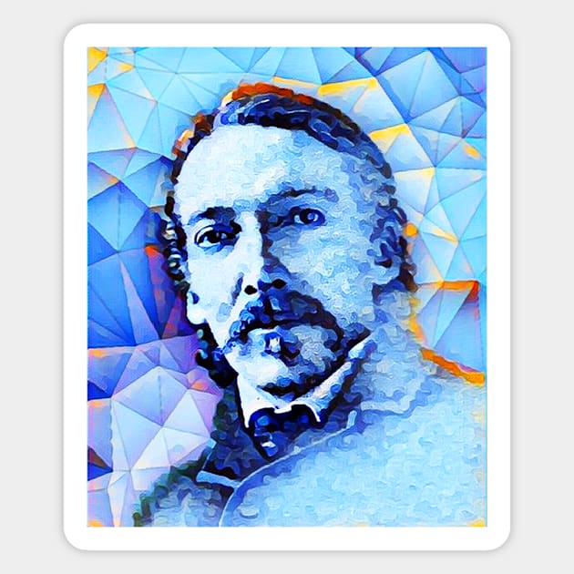 Robert Louis Stevenson Portrait | Robert Louis Stevenson Artwork | Robert Louis Stevenson Painting 11 Magnet by JustLit